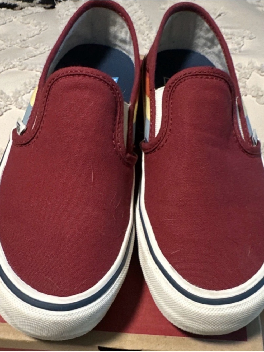 Maroon Slip-On SF Canvas Sneakers